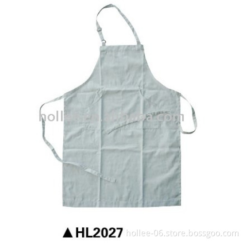 white 100% cotton kitchen apron